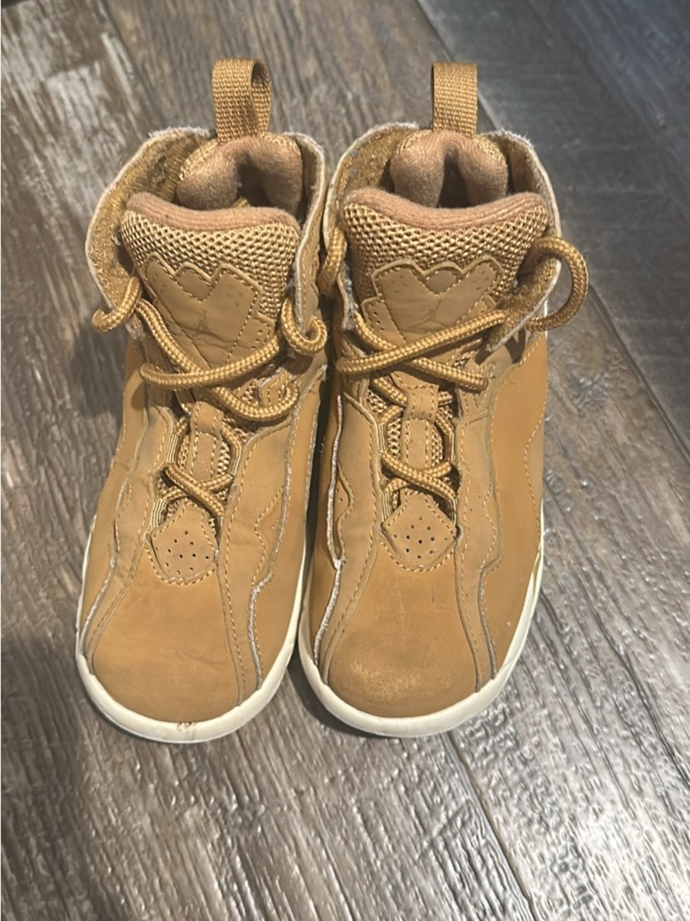Jordan Kids Brown High-Top Boots